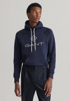 Gant Lock Up Drawstring Hoodie, Evening Blue