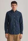 Gant Micro Print Oxford Shirt, Marine