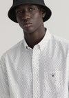 Gant Micro Print Oxford Short Sleeve Shirt, White