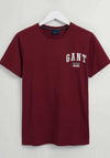 Gant Tag Short Sleeve T-Shirt, Cabernet Red
