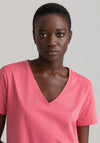 GANT Womens Original V Neck T-Shirt, Rapture Rose
