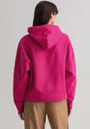GANT Womens Retro Embroidered Logo Hoodie, Peacock Pink