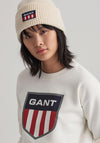 GANT Womens Retro Shield Crewneck Sweatshirt, Eggshell