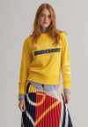 Gant Women's  Nautical Crew Neck Sweatshirt, Yellow