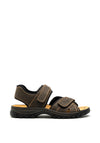 Rieker Mens Velcro Sandal, Brown