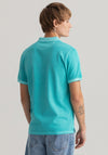 GANT Sunfaded Short Sleeved Polo Shirt, Aqua Green