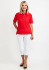 GANT Womens Pique Original Polo Shirt, Bright Red