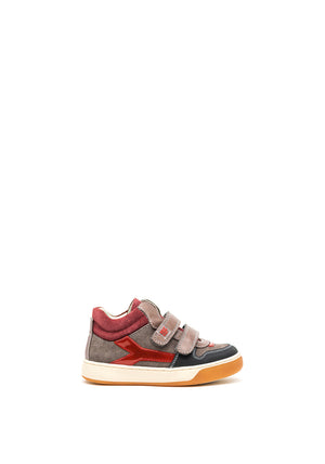 Garvalin Boys Suede Double Strap Velcro High-Top Trainers, Multi