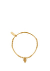 ChloBo Leaf Heart Sparkle Bracelet, Gold