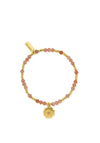 ChloBo Sunflower Peach Moonstone Bracelet, Gold