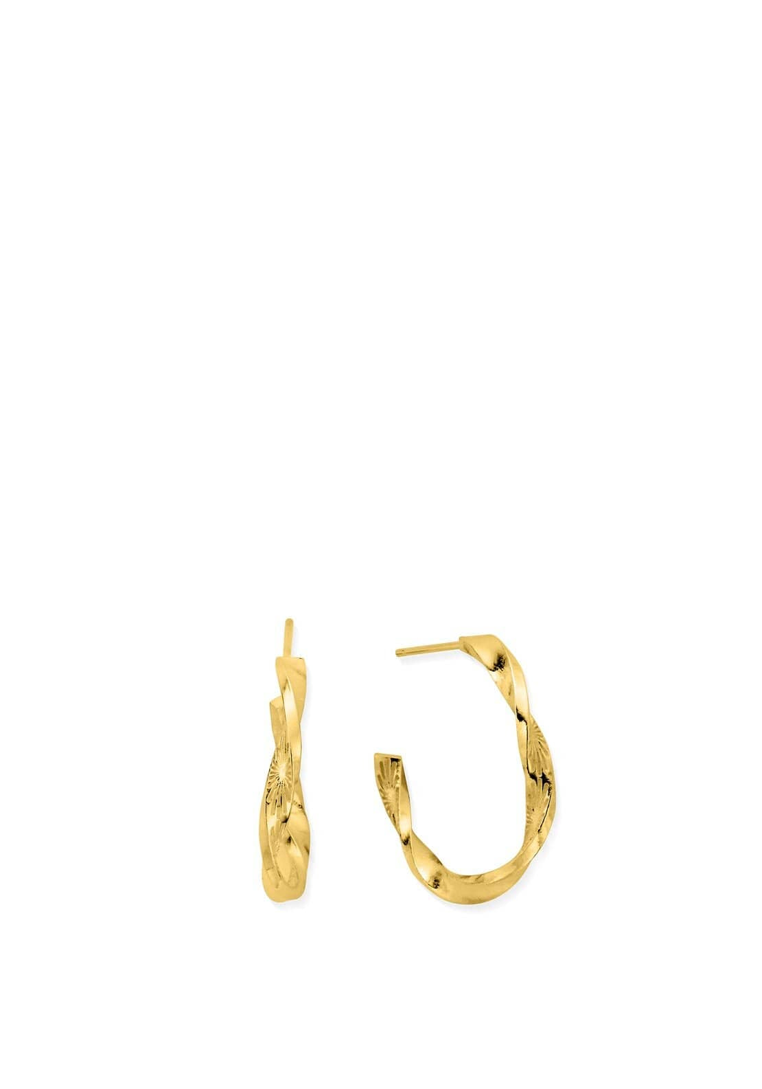 ChloBo Sun Twisted Hoop Earrings, Gold