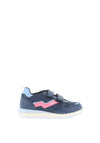 Geox Girls Double Velcro Trainers, Navy