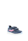 Geox Girls Double Velcro Trainers, Navy