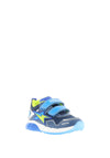 Geox Boys Double Velcro Light up Trainers, Navy