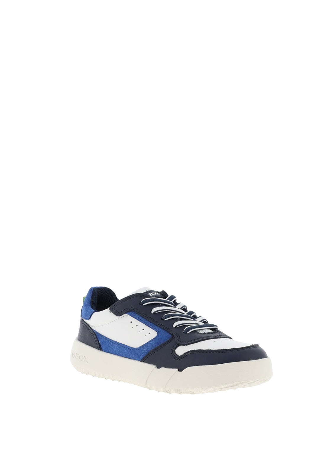 Geox Boys Elastic Laced Trainers, White