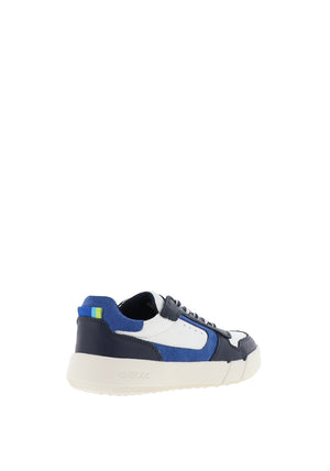 Geox Boys Elastic Laced Trainers, White