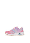 Skechers Girls Uno Gen1 Marble Sweetheart Trainer, Pink