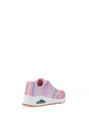 Skechers Girls Uno Gen1 Marble Sweetheart Trainer, Pink