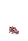 Geox Toddler Suede Foil Print Velcro Trainer, Pink