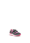 Geox Baby Girls Dual Strap Trainers, Grey and Pink
