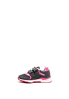 Geox Baby Girls Dual Strap Trainers, Grey and Pink