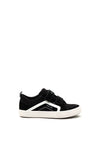 Geox Boys Suede and Canvas Velcro Trainers, Black