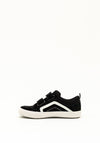 Geox Boys Suede and Canvas Velcro Trainers, Black