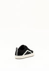 Geox Boys Suede and Canvas Velcro Trainers, Black
