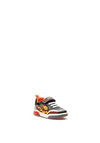 Geox Boys Inek Velcro Light Up Trainers, Black Multi