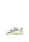 Geox Girls Kathe Star Metallic Trainers, Silver