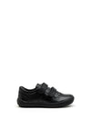 Geox Girls Hadriel Double Velcro School Shoes, Black