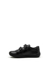 Geox Girls Hadriel Double Velcro School Shoes, Black