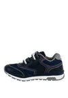 Geox Boys Mesh & Leather Velcro Strap Trainers, Navy