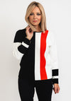Gerry Weber Round Neck Stripe Sweater, White Multi