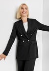 Gerry Weber Double Breasted Long Blazer, Black