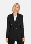 Gerry Weber Double Breasted Long Blazer, Black
