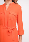 Gerry Weber Crepe Belted Shirt Dress, Orange