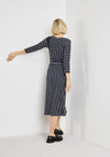 Gerry Weber Striped Midi Dress, Navy & White