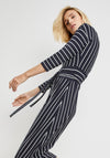 Gerry Weber Striped Midi Dress, Navy & White