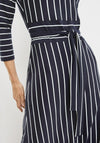 Gerry Weber Striped Midi Dress, Navy & White