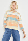 Gerry Weber Relaxed Striped Top, Orange Multi