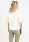 Gerry Weber Quarter Zip Light Knit Pullover, Cream