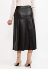 Gerry Weber Faux Leather A Line Skirt, Dark Brown