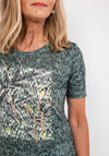 Gerry Weber Sheer Print Pattern T-Shirt, Green