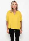 Gerry Weber Batwing Elasticated Cuff Top, Yellow