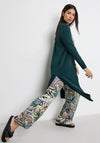 Gerry Weber Long Fine Knit Open Cardigan, Green