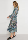 Gerry Weber Tropical Leaf Print Wrap Midi Dress, Multi