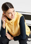 Gerry Weber Mix Material Short Hooded Gilet, Yellow
