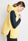 Gerry Weber Mix Material Short Hooded Gilet, Yellow