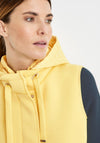 Gerry Weber Mix Material Short Hooded Gilet, Yellow